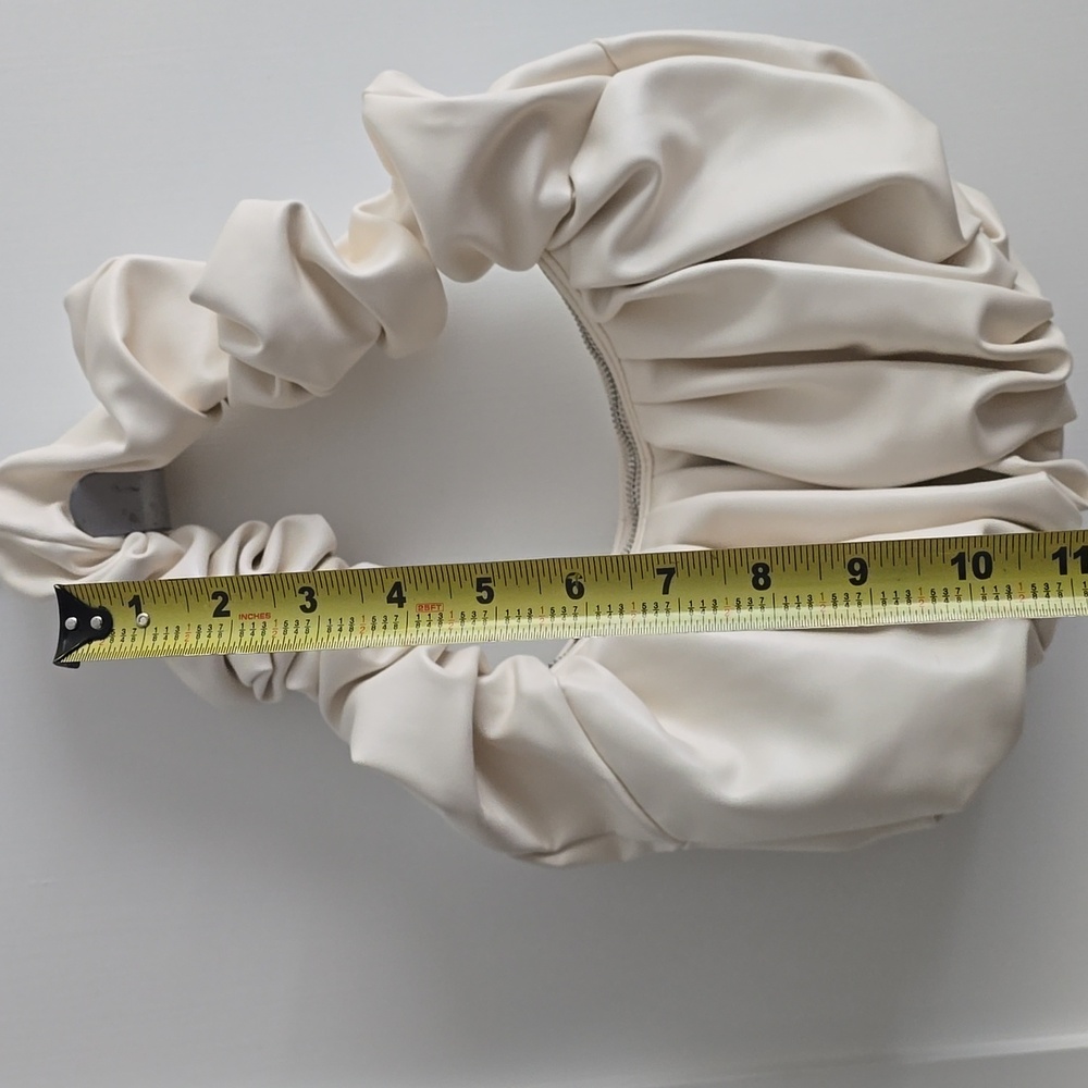 ASOS DESIGN super ruched grab clutch bag in off white| NWOT - Picture 8 of 8